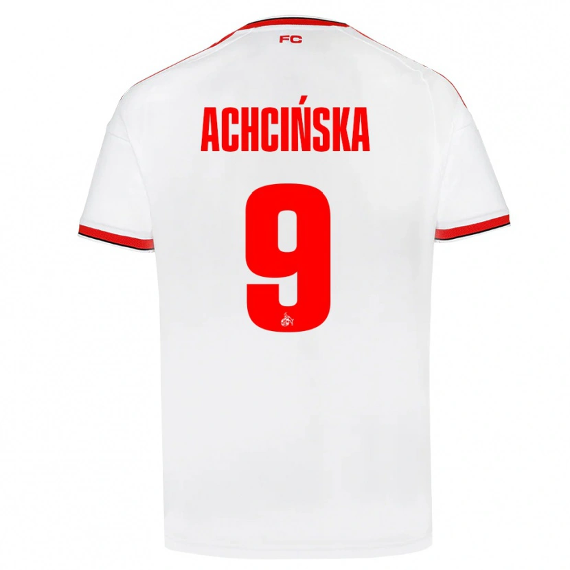 Danxen Mujer Camiseta Adriana Achcińska #9 Blanco Rojo Negro 1ª Equipación 2026/27 La Camisa