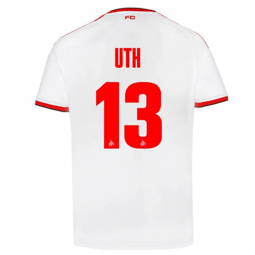 Danxen Mujer Camiseta Mark Uth #13 Blanco Rojo Negro 1ª Equipación 2026/27 La Camisa