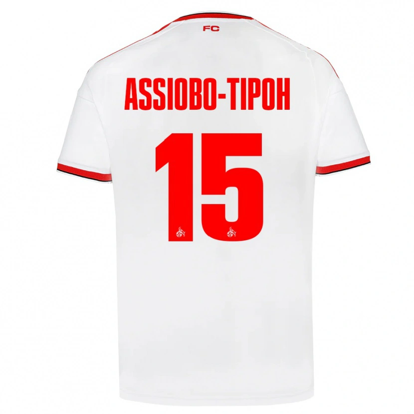 Danxen Mujer Camiseta Elfried Assiobo-Tipoh #15 Blanco Rojo Negro 1ª Equipación 2026/27 La Camisa