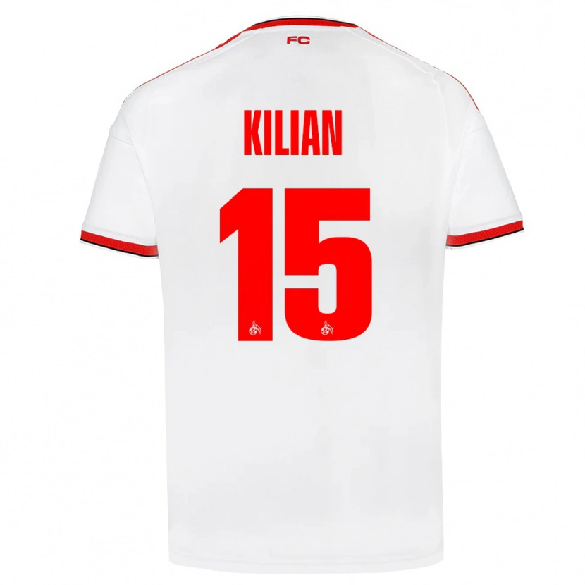 Danxen Mujer Camiseta Luca Kilian #15 Blanco Rojo Negro 1ª Equipación 2026/27 La Camisa