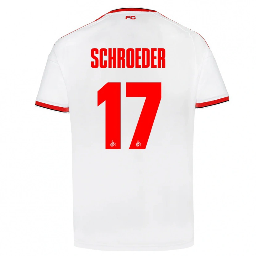 Danxen Mujer Camiseta Alexander Schroeder #17 Blanco Rojo Negro 1ª Equipación 2026/27 La Camisa