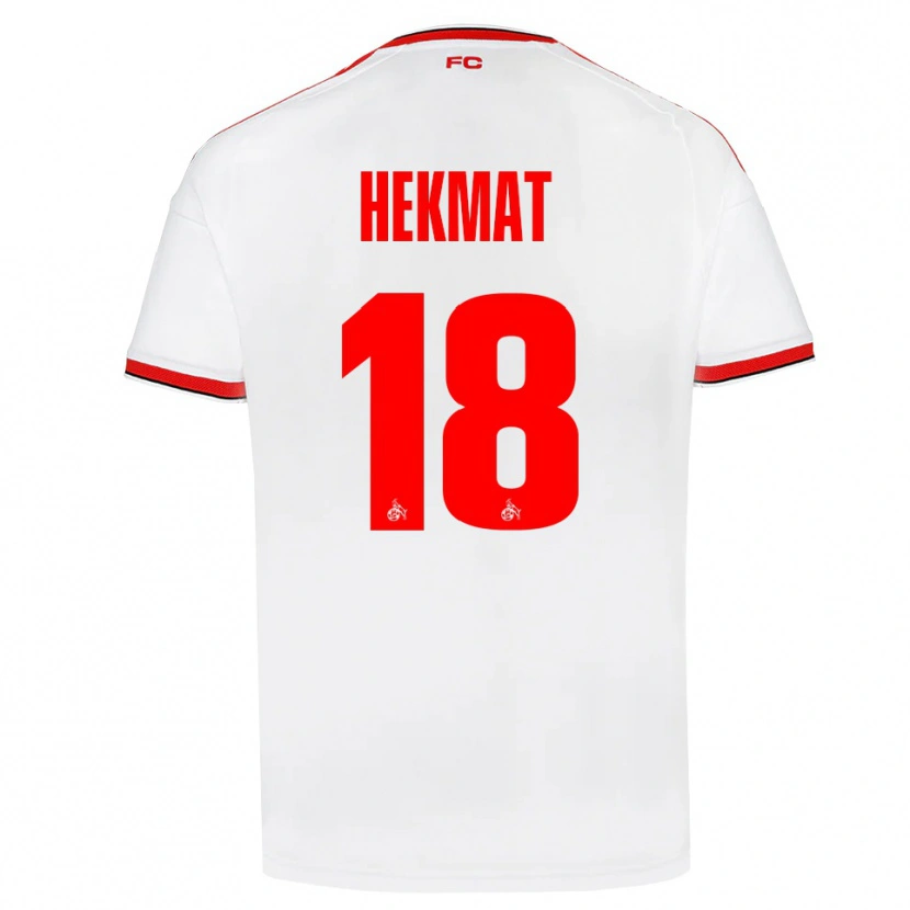 Danxen Mujer Camiseta Kian Hekmat #18 Blanco Rojo Negro 1ª Equipación 2026/27 La Camisa