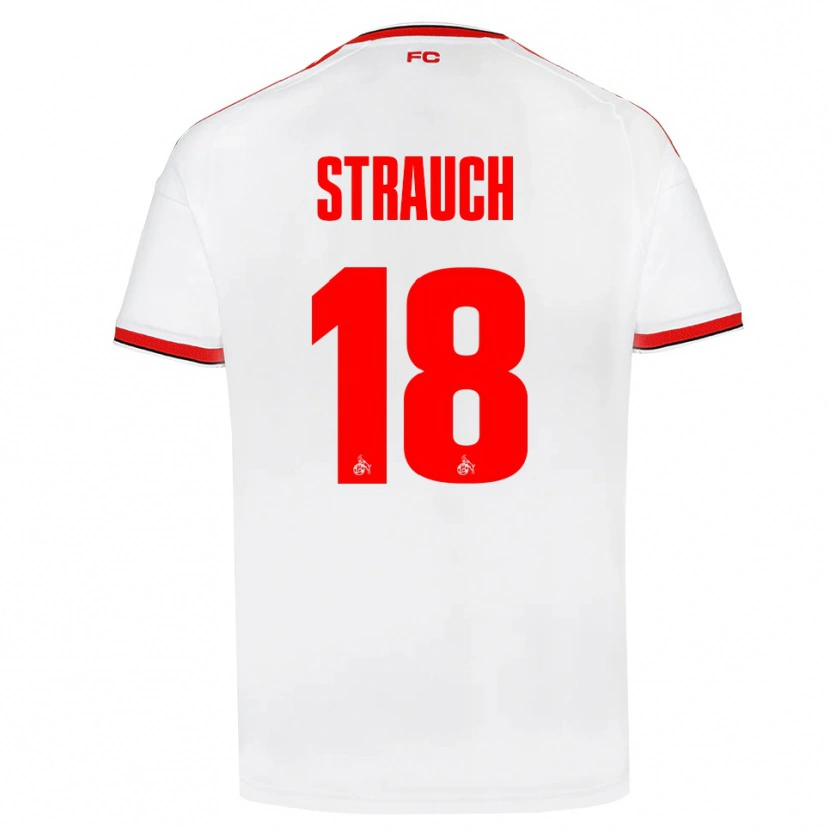 Danxen Mujer Camiseta Georg Strauch #18 Blanco Rojo Negro 1ª Equipación 2026/27 La Camisa