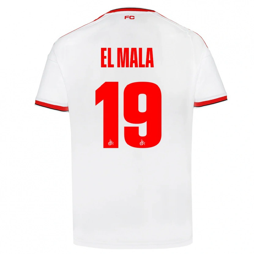 Danxen Mujer Camiseta Malek El Mala #19 Blanco Rojo Negro 1ª Equipación 2026/27 La Camisa