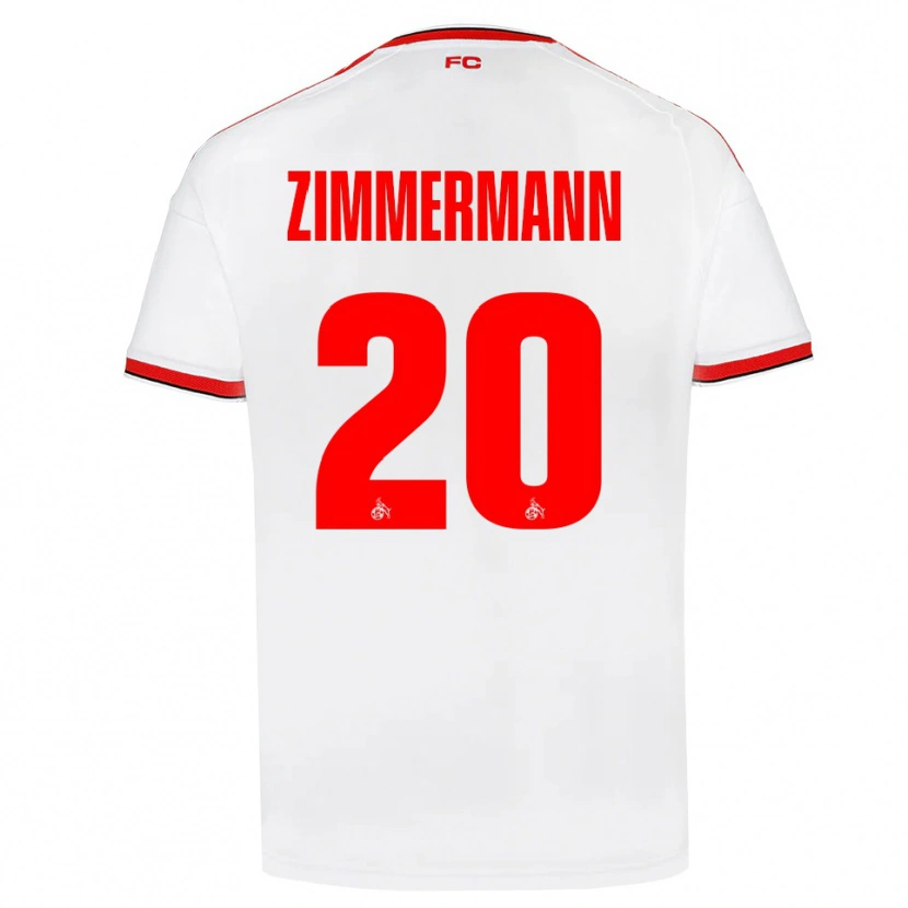 Danxen Mujer Camiseta Nick Zimmermann #20 Blanco Rojo Negro 1ª Equipación 2026/27 La Camisa