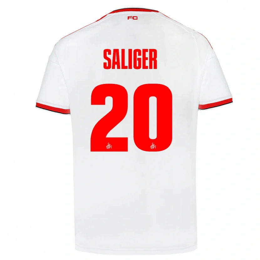 Danxen Mujer Camiseta Jonas Saliger #20 Blanco Rojo Negro 1ª Equipación 2026/27 La Camisa