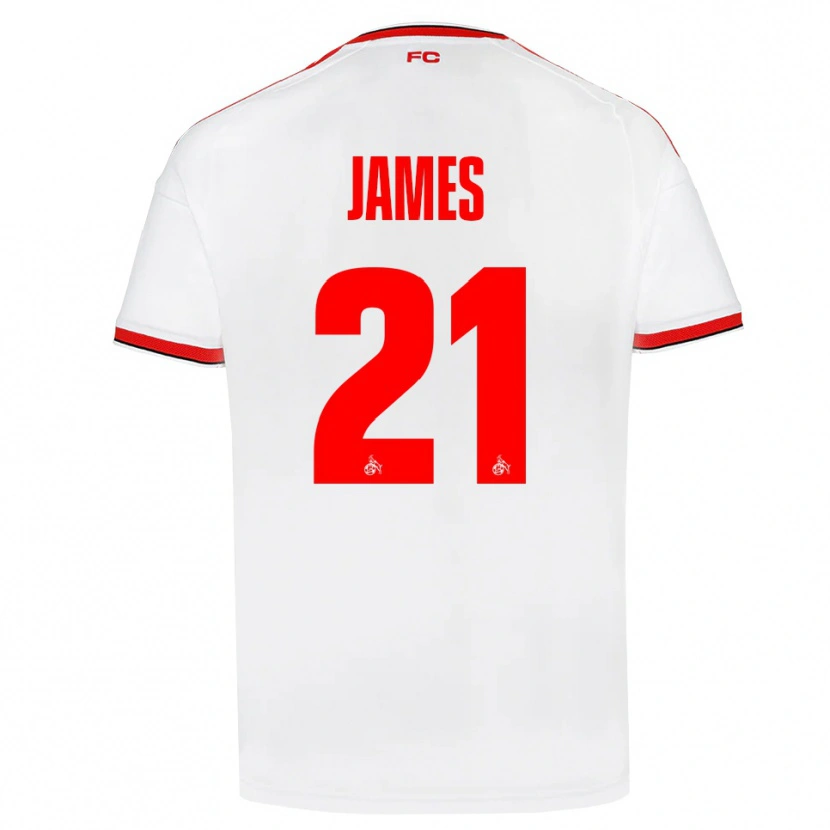 Danxen Mujer Camiseta Martin James #21 Blanco Rojo Negro 1ª Equipación 2026/27 La Camisa