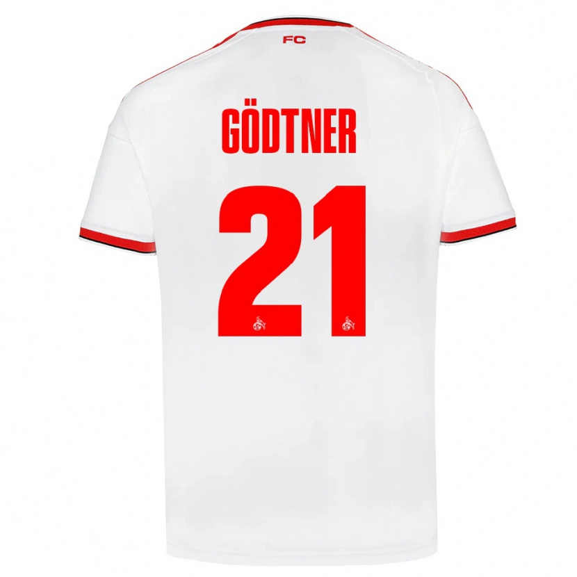 Danxen Mujer Camiseta Matteo Gödtner #21 Blanco Rojo Negro 1ª Equipación 2026/27 La Camisa