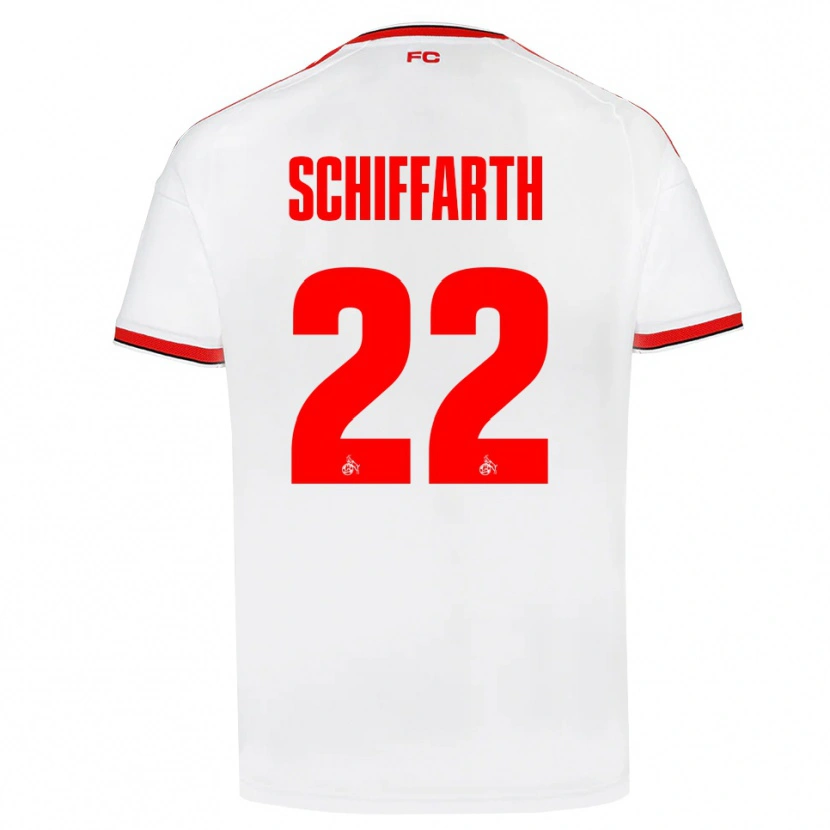Danxen Mujer Camiseta Julia Schiffarth #22 Blanco Rojo Negro 1ª Equipación 2026/27 La Camisa