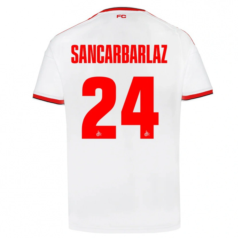 Danxen Mujer Camiseta Keyhan Sancarbarlaz #24 Blanco Rojo Negro 1ª Equipación 2026/27 La Camisa