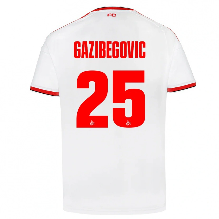 Danxen Mujer Camiseta Jusuf Gazibegovic #25 Blanco Rojo Negro 1ª Equipación 2026/27 La Camisa