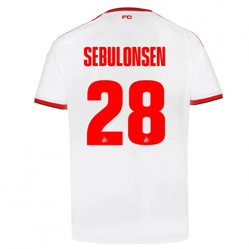 Danxen Mujer Camiseta Sebastian Sebulonsen #28 Blanco Rojo Negro 1ª Equipación 2026/27 La Camisa