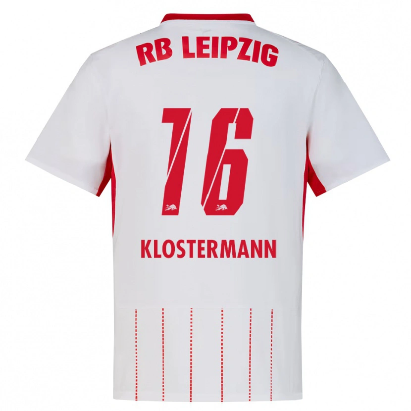 Danxen Mujer Camiseta Lukas Klostermann #16 Rojo Blanco Amarillo 1ª Equipación 2026/27 La Camisa