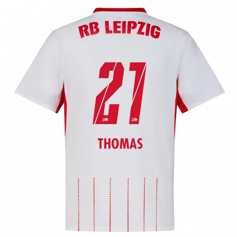 Danxen Mujer Camiseta Ayodele Thomas #21 Rojo Blanco Amarillo 1ª Equipación 2026/27 La Camisa