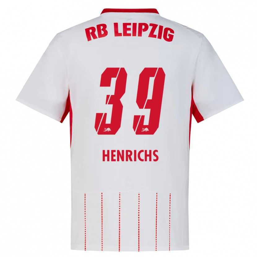 Danxen Mujer Camiseta Benjamin Henrichs #39 Rojo Blanco Amarillo 1ª Equipación 2026/27 La Camisa