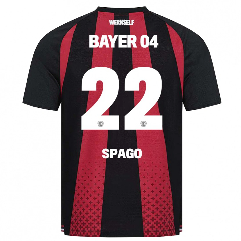 Danxen Mujer Camiseta Dien Spago #22 Negro Blanco Rojo 1ª Equipación 2026/27 La Camisa