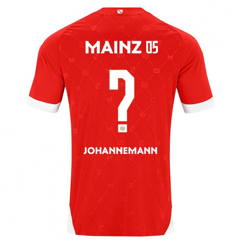 Danxen Mujer Camiseta Simon Johannemann #0 Rojo Blanco 1ª Equipación 2026/27 La Camisa