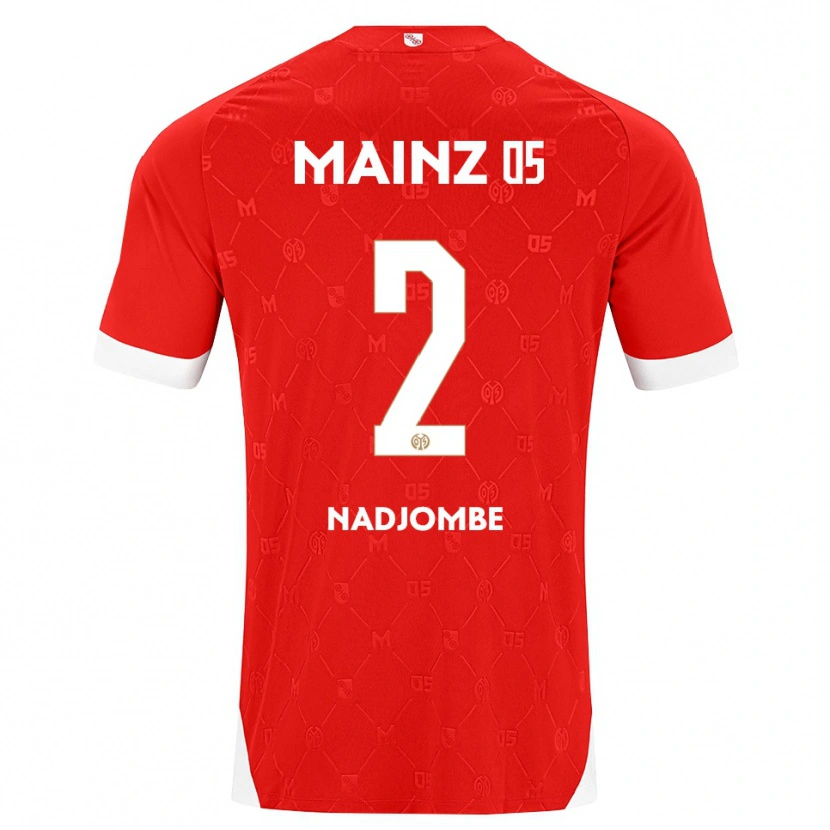 Danxen Mujer Camiseta Jean-Marie Nadjombe #2 Rojo Blanco 1ª Equipación 2026/27 La Camisa