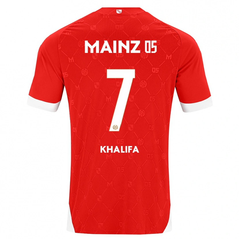 Danxen Mujer Camiseta Sarah Khalifa #7 Rojo Blanco 1ª Equipación 2026/27 La Camisa