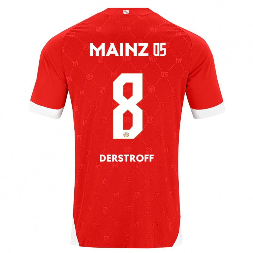 Danxen Mujer Camiseta Julian Derstroff #8 Rojo Blanco 1ª Equipación 2026/27 La Camisa