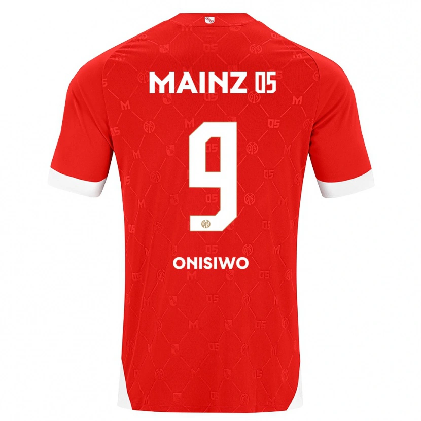 Danxen Mujer Camiseta Karim Onisiwo #9 Rojo Blanco 1ª Equipación 2026/27 La Camisa