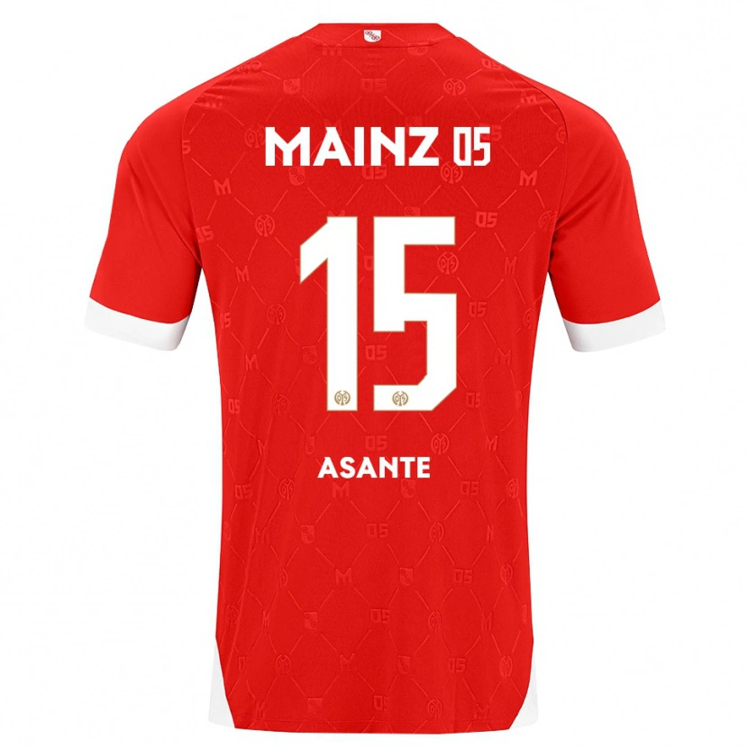 Danxen Mujer Camiseta Marvin Asante #15 Rojo Blanco 1ª Equipación 2026/27 La Camisa