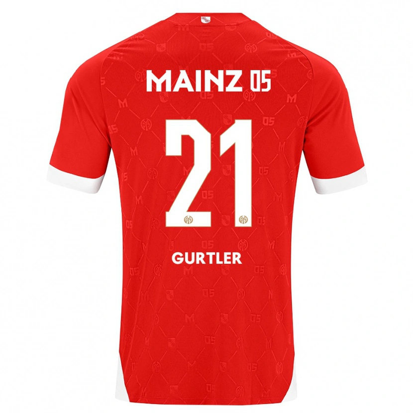 Danxen Mujer Camiseta Lisa Gürtler #21 Rojo Blanco 1ª Equipación 2026/27 La Camisa