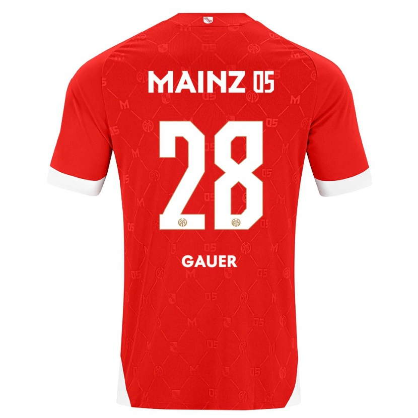 Danxen Mujer Camiseta Luke Gauer #28 Rojo Blanco 1ª Equipación 2026/27 La Camisa