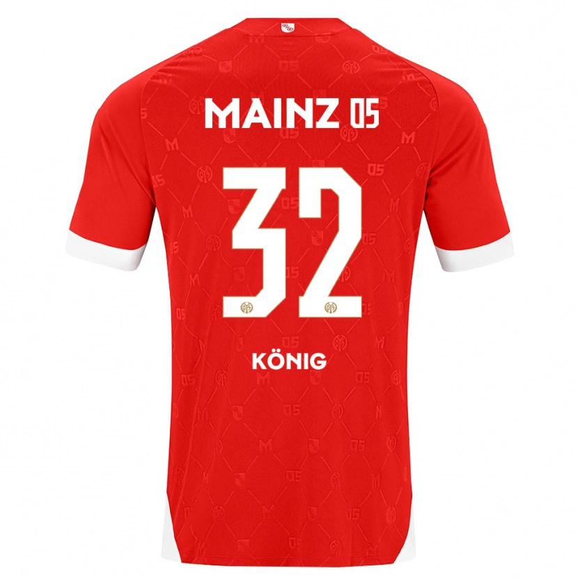 Danxen Mujer Camiseta Raúl König #32 Rojo Blanco 1ª Equipación 2026/27 La Camisa