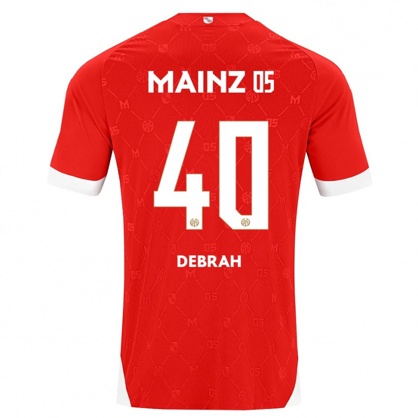 Danxen Mujer Camiseta Jeremiah Debrah #40 Rojo Blanco 1ª Equipación 2026/27 La Camisa