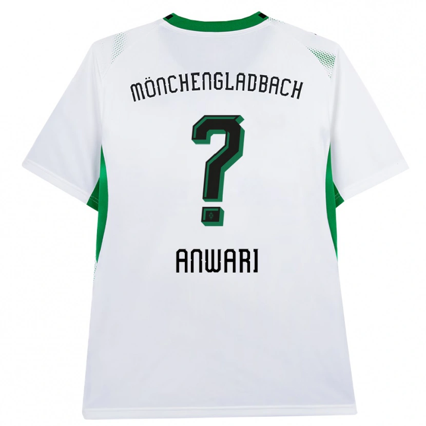 Danxen Mujer Camiseta Hamza Anwari #0 Blanco Negro Verde 1ª Equipación 2026/27 La Camisa