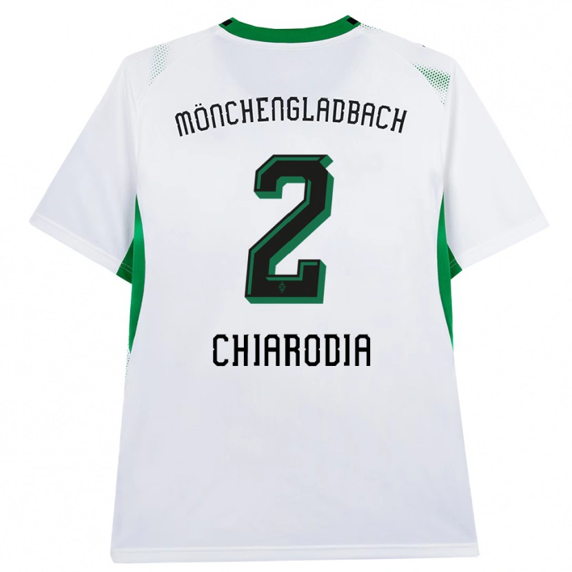 Danxen Mujer Camiseta Fabio Chiarodia #2 Blanco Negro Verde 1ª Equipación 2026/27 La Camisa