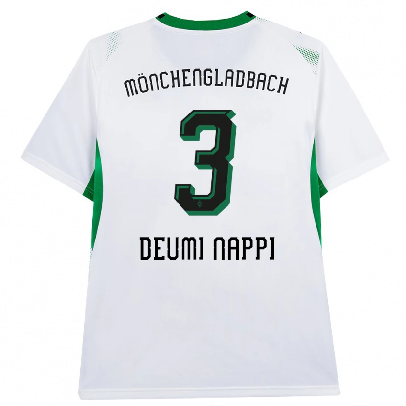 Danxen Mujer Camiseta Dimitrie Deumi Nappi #3 Blanco Negro Verde 1ª Equipación 2026/27 La Camisa