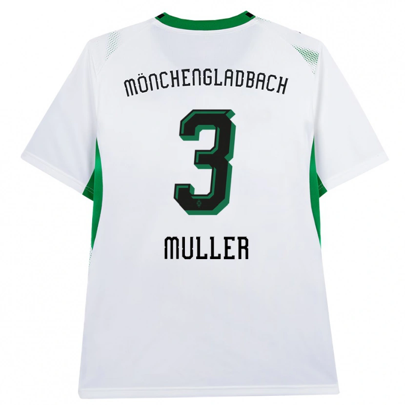 Danxen Mujer Camiseta Barbara Müller #3 Blanco Negro Verde 1ª Equipación 2026/27 La Camisa