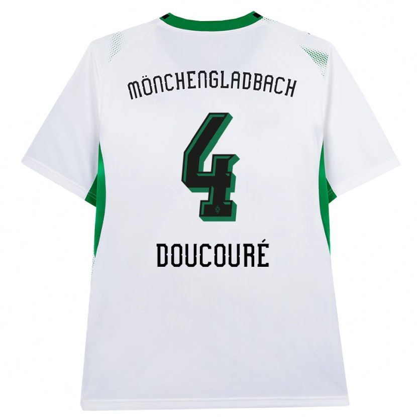 Danxen Mujer Camiseta Mamadou Doucoure #4 Blanco Negro Verde 1ª Equipación 2026/27 La Camisa