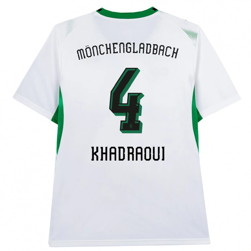 Danxen Mujer Camiseta Elias Khadraoui #4 Blanco Negro Verde 1ª Equipación 2026/27 La Camisa