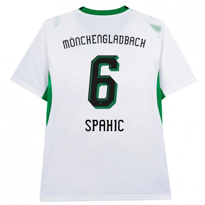 Danxen Mujer Camiseta Armin Spahic #6 Blanco Negro Verde 1ª Equipación 2026/27 La Camisa