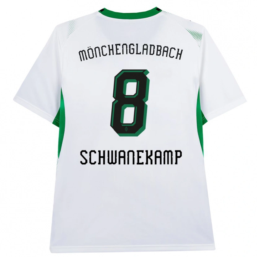 Danxen Mujer Camiseta Jana Schwanekamp #8 Blanco Negro Verde 1ª Equipación 2026/27 La Camisa