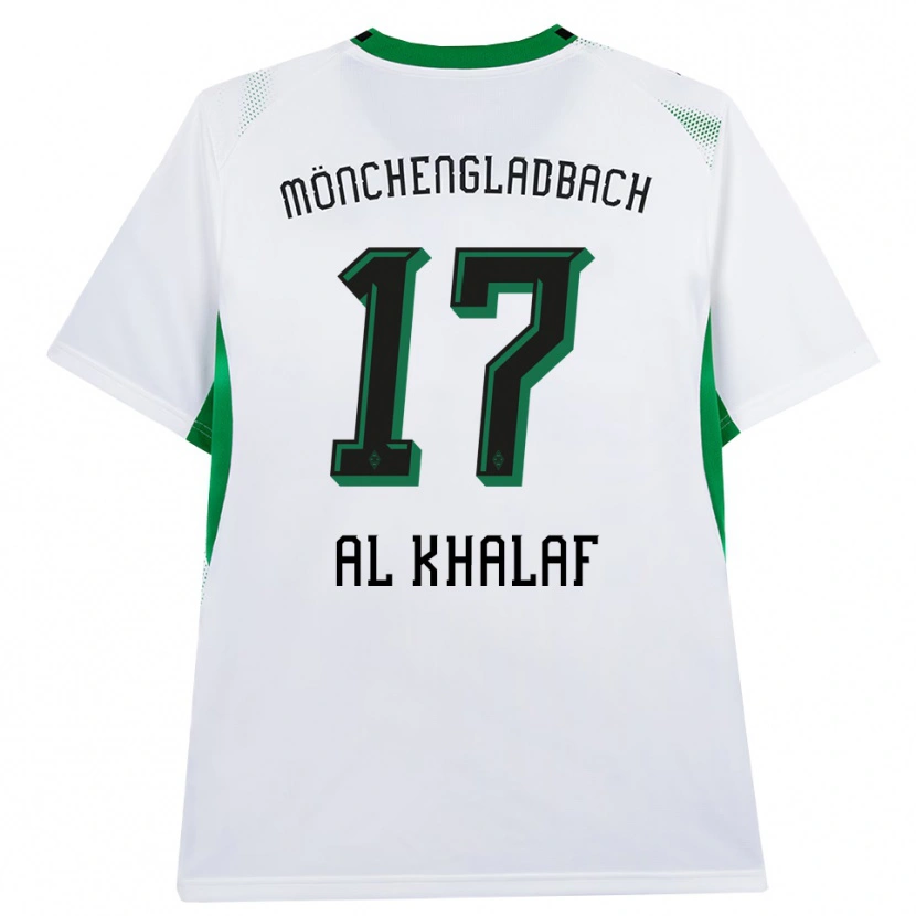 Danxen Mujer Camiseta Abdul Al-Khalaf #17 Blanco Negro Verde 1ª Equipación 2026/27 La Camisa