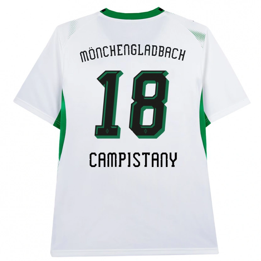 Danxen Mujer Camiseta Erik Corominas Campistany #18 Blanco Negro Verde 1ª Equipación 2026/27 La Camisa
