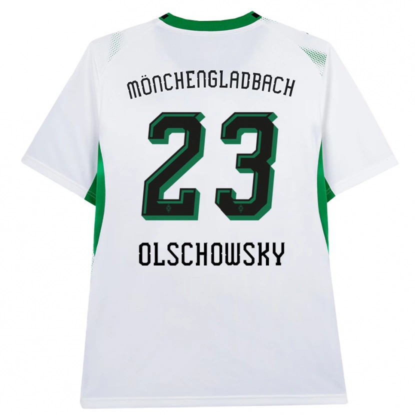 Danxen Mujer Camiseta Jan Olschowsky #23 Blanco Negro Verde 1ª Equipación 2026/27 La Camisa
