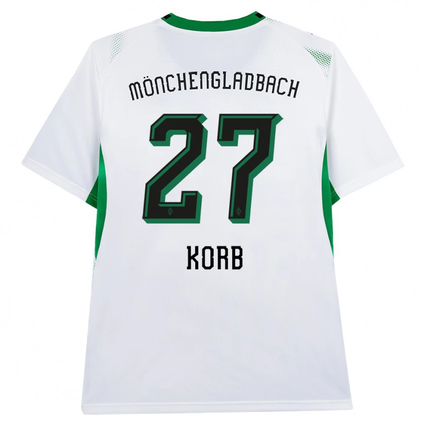 Danxen Mujer Camiseta Julian Korb #27 Blanco Negro Verde 1ª Equipación 2026/27 La Camisa
