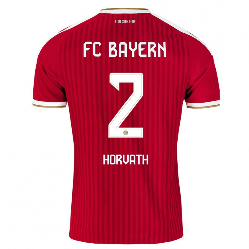 Danxen Mujer Camiseta Jakob Horvath #2 Rojo Blanco Azul 1ª Equipación 2026/27 La Camisa