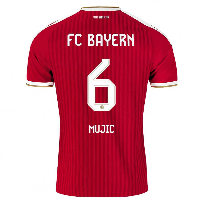Danxen Mujer Camiseta Tarik Mujic #6 Rojo Blanco Azul 1ª Equipación 2026/27 La Camisa