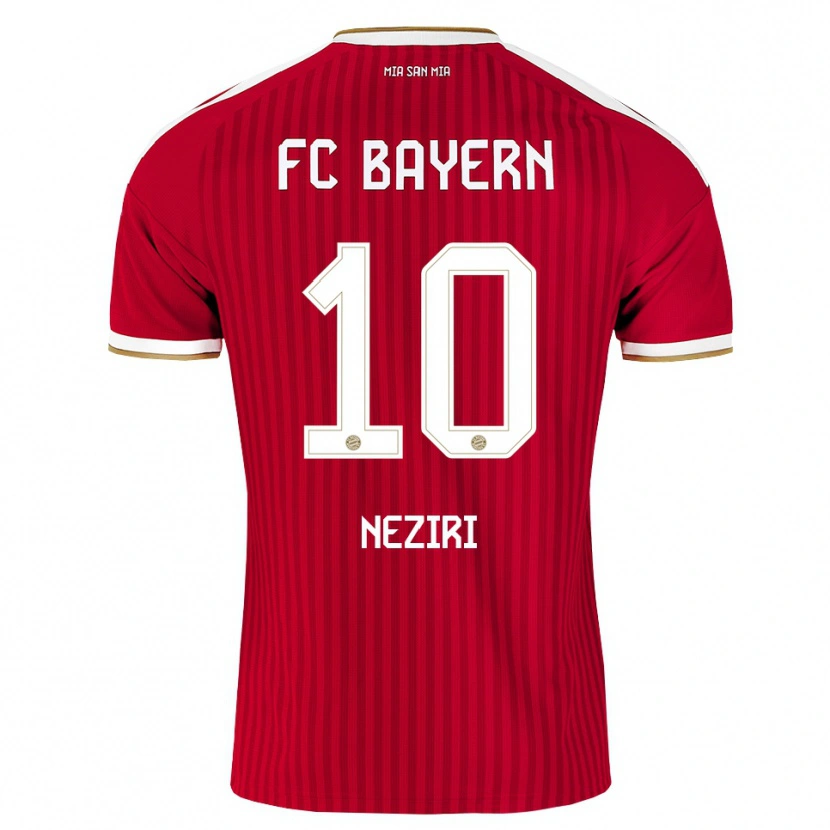 Danxen Mujer Camiseta Behar Neziri #10 Rojo Blanco Azul 1ª Equipación 2026/27 La Camisa