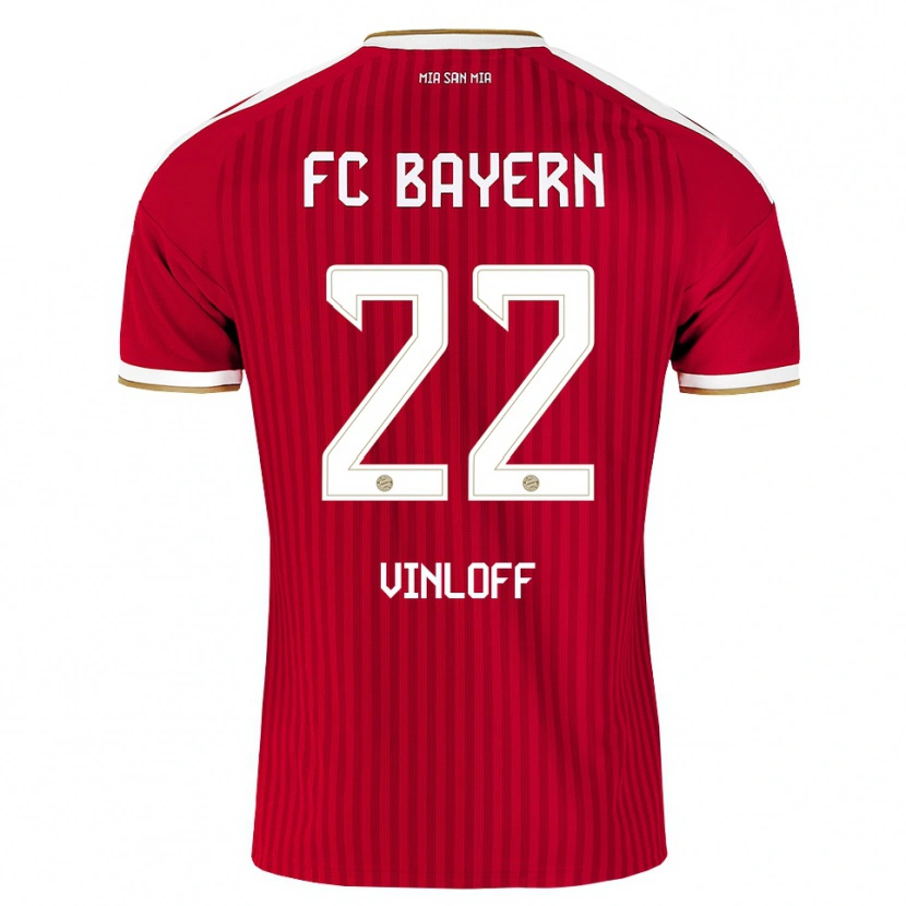 Danxen Mujer Camiseta Matteo Vinloff #22 Rojo Blanco Azul 1ª Equipación 2026/27 La Camisa