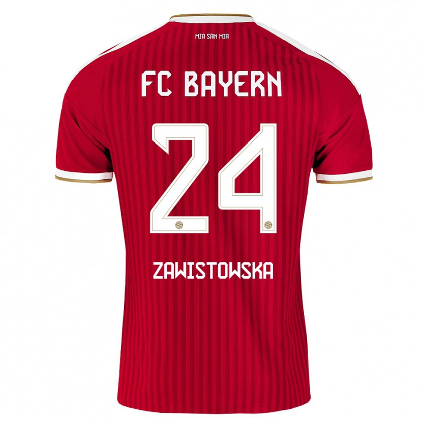 Danxen Mujer Camiseta Weronika Zawistowska #24 Rojo Blanco Azul 1ª Equipación 2026/27 La Camisa