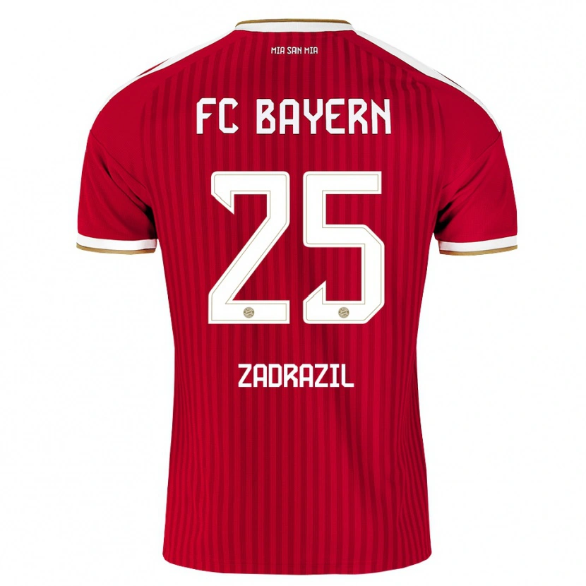 Danxen Mujer Camiseta Sarah Zadrazil #25 Rojo Blanco Azul 1ª Equipación 2026/27 La Camisa