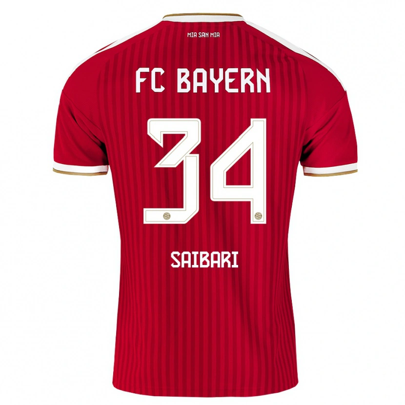 Danxen Mujer Camiseta Ismael Saibari #34 Rojo Blanco Azul 1ª Equipación 2026/27 La Camisa
