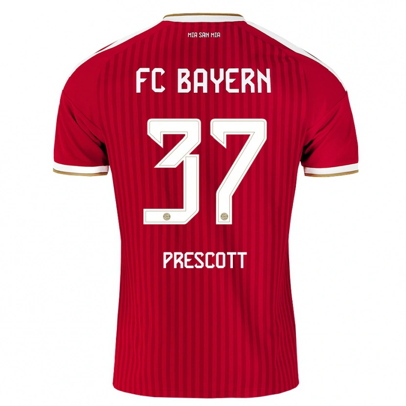 Danxen Mujer Camiseta Leonard Prescott #37 Rojo Blanco Azul 1ª Equipación 2026/27 La Camisa